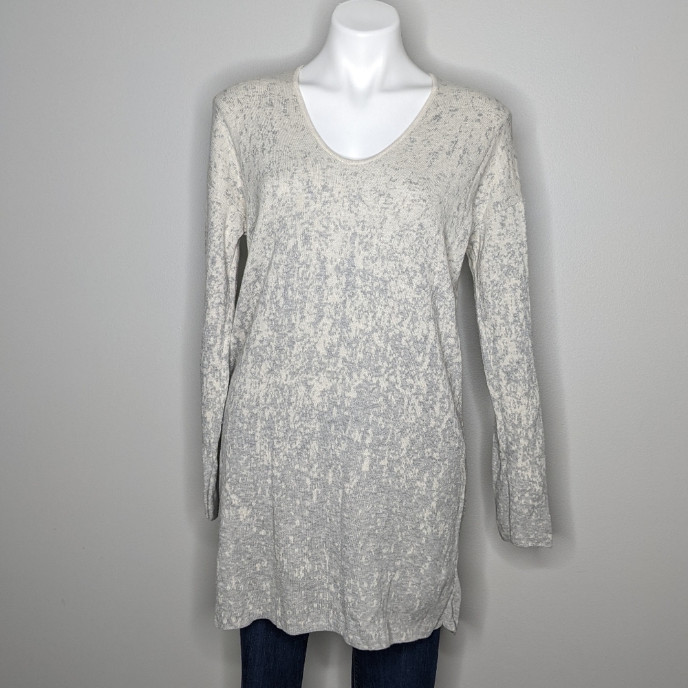 J Jill Pure Jill white grey long sweater S